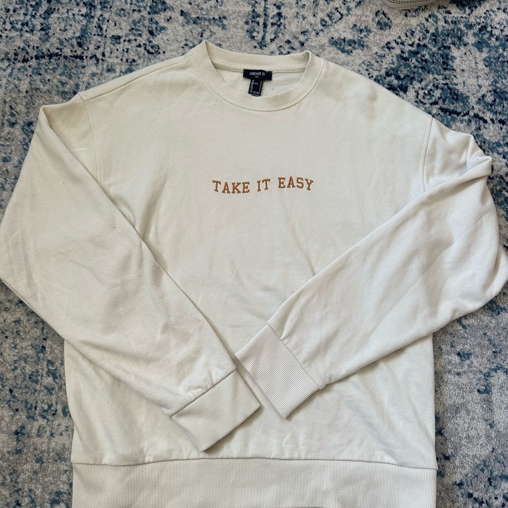 Forever 21 Cream Crewneck
